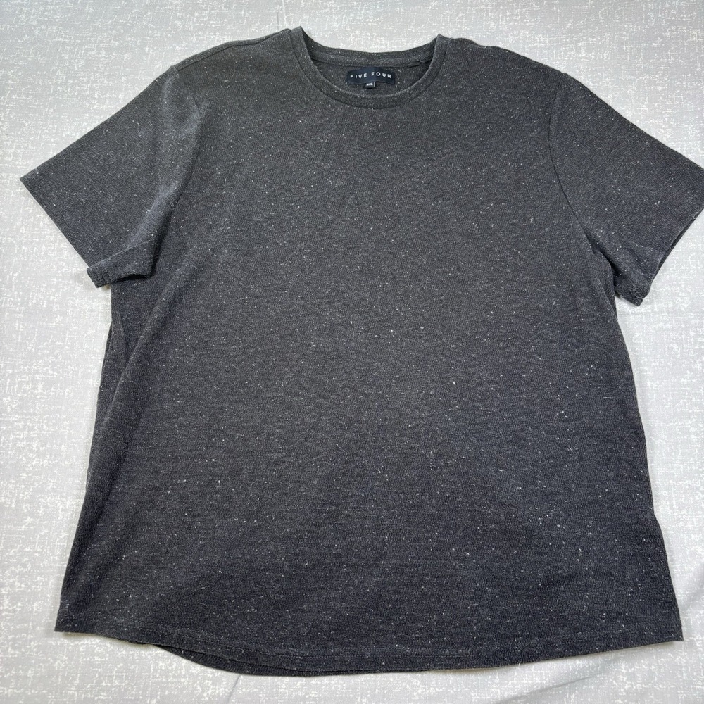 Five Four Men's 2XL Charcoal Gray Speckled Soft Crew Neck Short Sleeve T Shirt